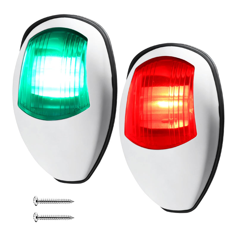 Marine Navigation Lights Bow Lights for Boats Led,USCG 2NM Waterproof Red And Green Boat Running Lights for Pontoon,Skiff,Yacht,Jon Boat White Plastic