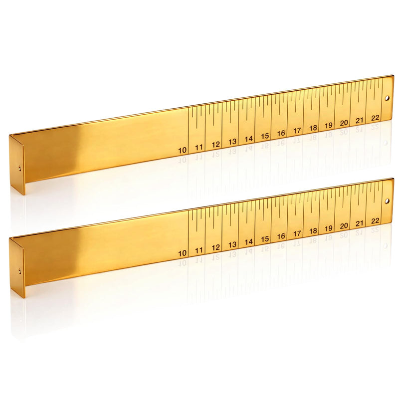 FairySandy 22 Inch Aluminum Fish Ruler Saltwater Fish Measuring Board Tool Yellow Durable Anti Corrosion Fishing Equipment for Lakes Rivers Ponds Nearshore