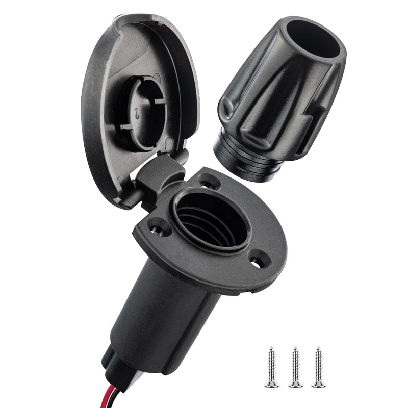 Boat Stern Light Base,Anchor Light Base,Waterproof Navigation Lights for Pontoon,Marine,Yacht,Jon Boat (Threaded 90 Degrees) Threaded 90 degrees