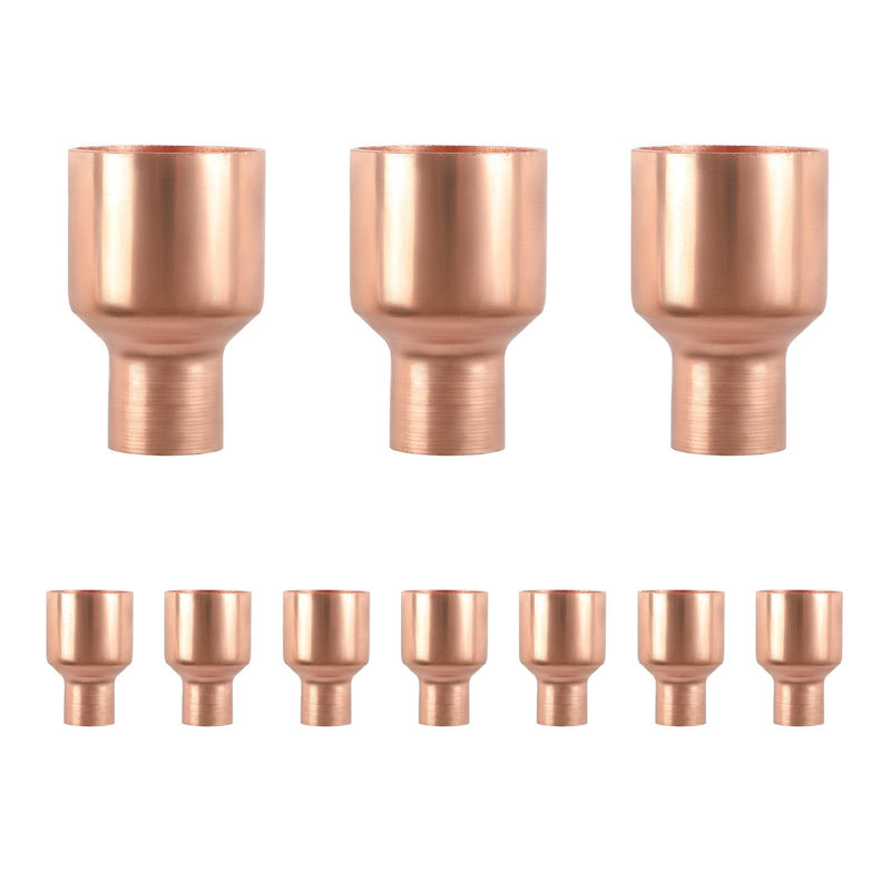 10 PCS Foskan Copper Sweat Fittings,1" x 1/2"Sweat Coupling Reducer 10 1" X 1/2"