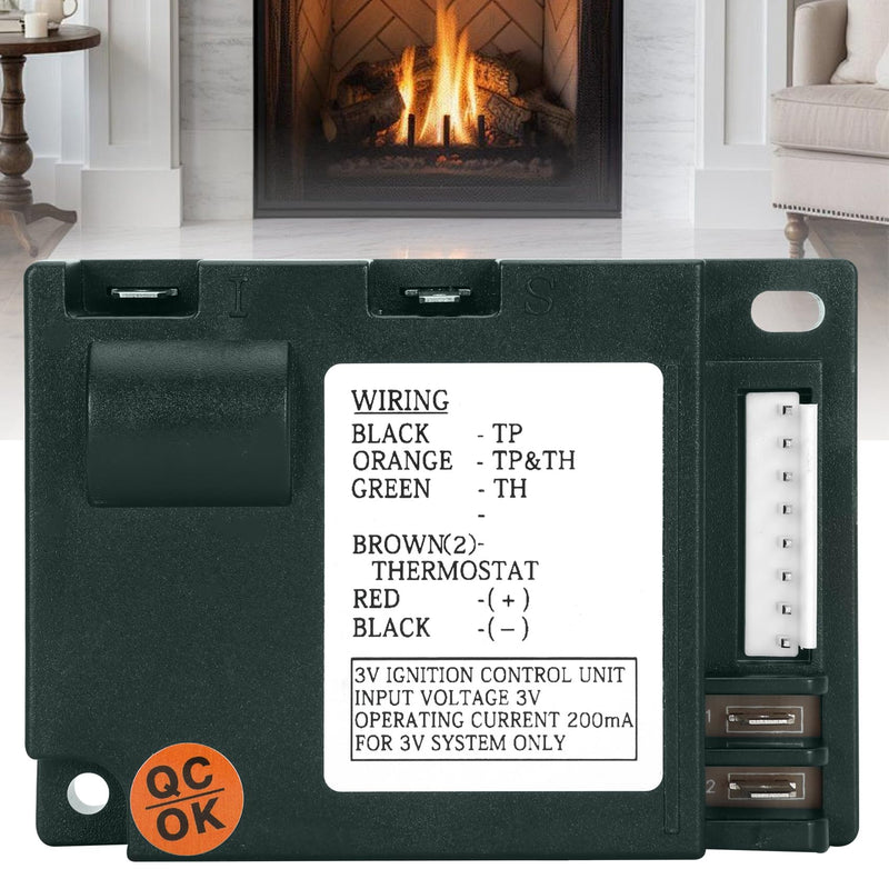 SRV593-592 Electronic Fireplace Control Module, IPI Gas Fireplace Ignition Control Module, Replaces for Dexen SRV593-592, 593-592, GM-6KA, GM6K-N, GM6K-M, Fit Heatilator and Other Fireplace Systems