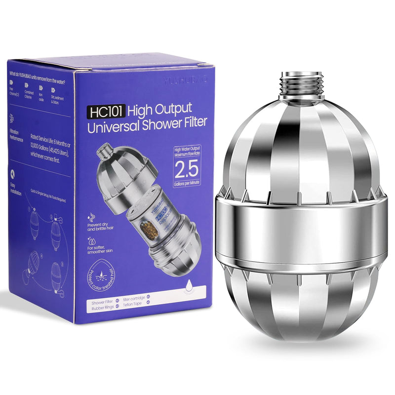 Shower Filter for Hard Water, Water Softener Showerhead Filter, Removes Chlorine and Heavy Metals, Reduces Dry Itchy Skin