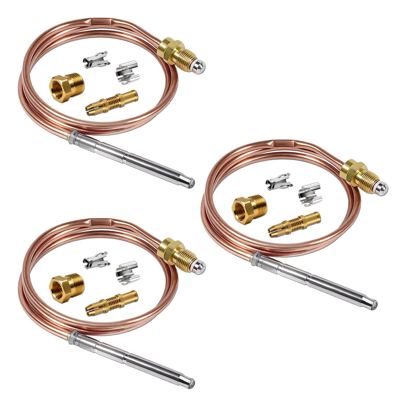 3 SETS Universal 24" Snap Thermocouple Compatible with Robertshaw 1980-024 3