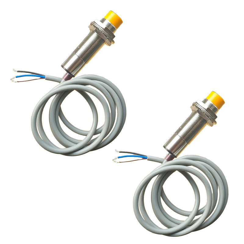 2 Pcs Capacitive Proximity Sensor Switch, DC 6V-36V, PNP NO, M18, 3 Wires, Detecting Distance: 10mm, Normally Open, LJC18A3-H-Z/BY