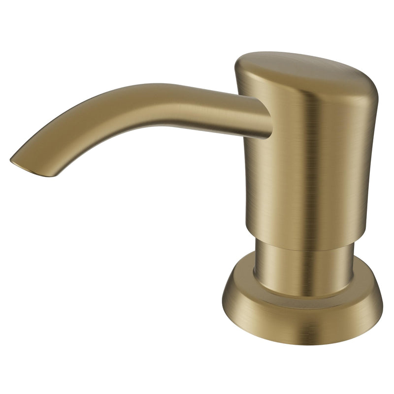 Karran SD45 Kitchen Soap Dispenser, Built-in Countertop Soap/Lotion Pump with 47" Extension Tube for Large Bottles, Dual Refill System, Commercial-Grade Durability (Spot Free Brushed Gold) Spot Free Brushed Gold