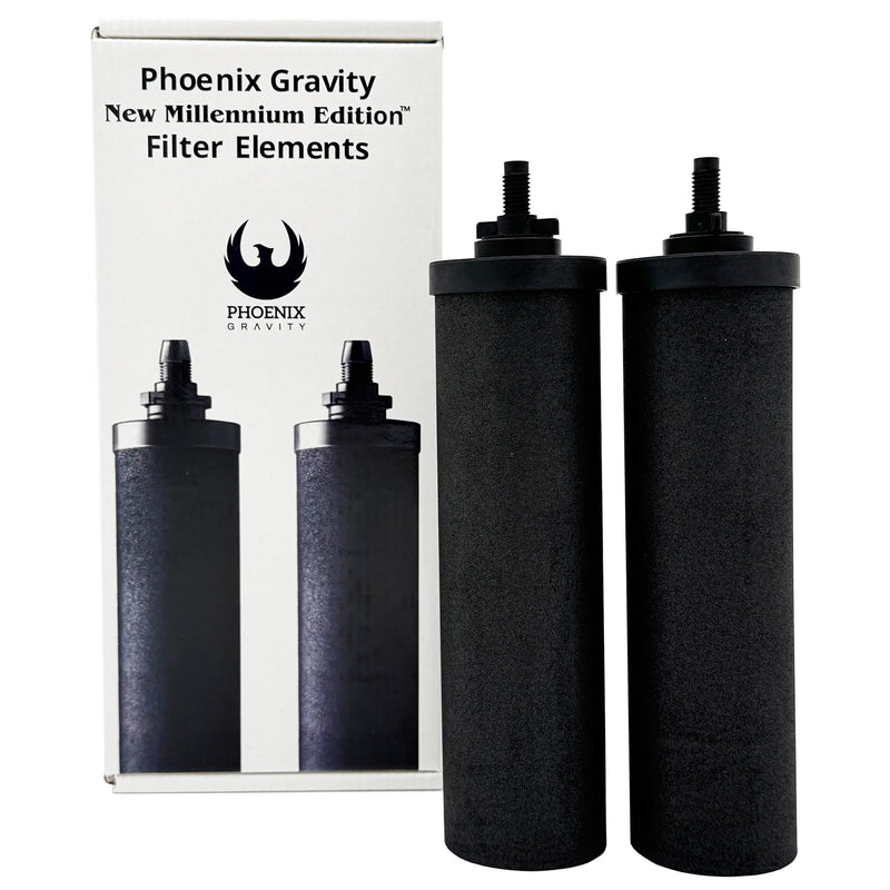 Berkey - Phoenix Gravity New Millennium Edition Filter Elements -NSF 42/372- NMCL Endorsed Replacement in Lieu of Black Berkey Elements BB9-2 Set of 2 2 Filters
