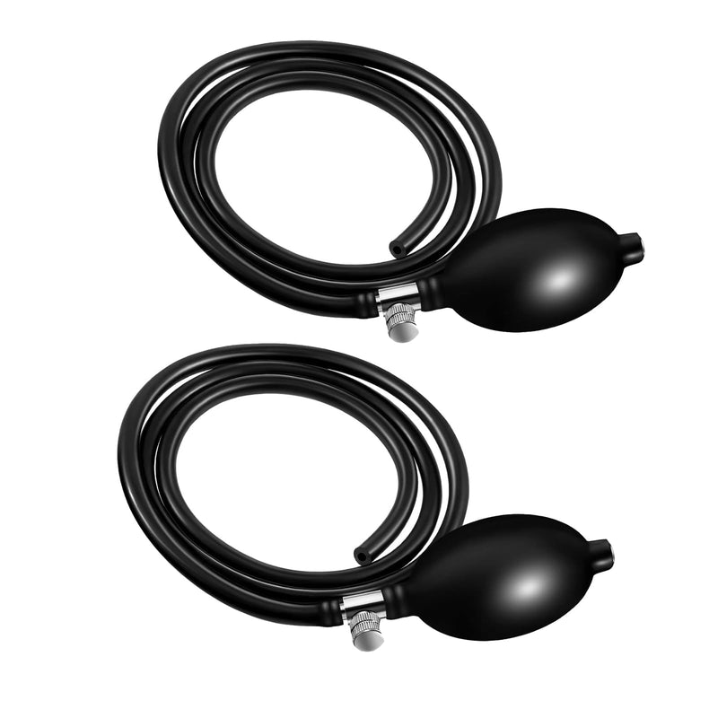 2 Set Blood Pressure Bulb Pump Replacement Rubber Inflation Bulb Adjustable Blood Pump Monitor Manual Pressure Hand with Tubing Air Valve for Sphygmomanometer