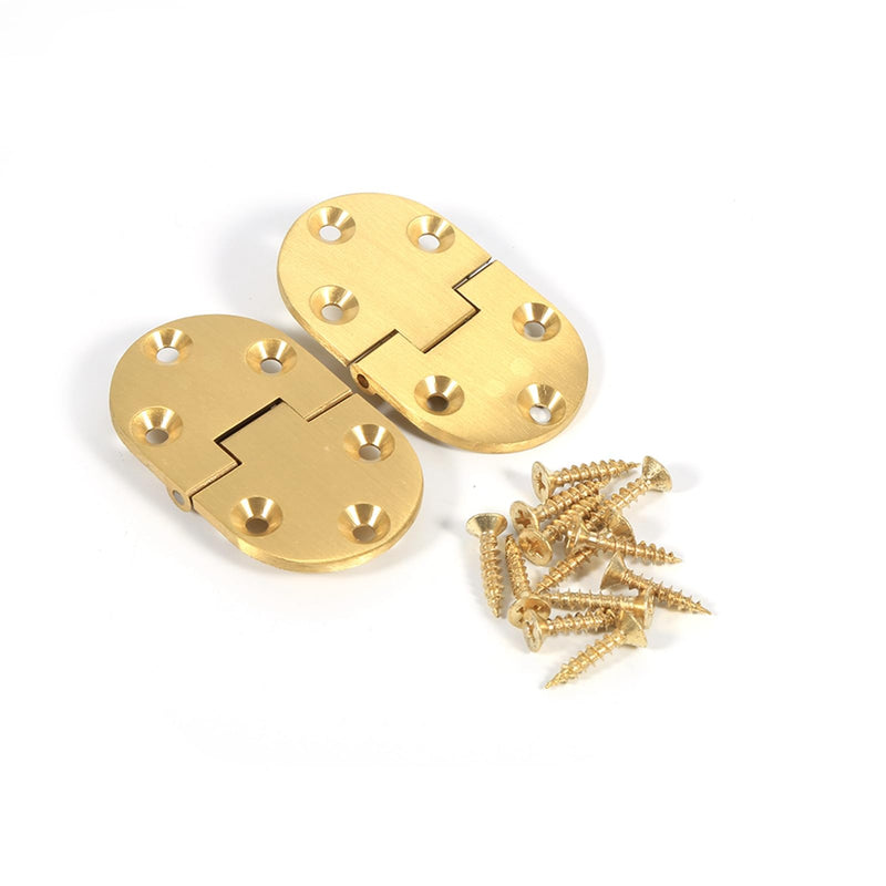 Solid Brass Butler Tray Hinge, 4 PCS Folding Table Hinge, Heavy Duty Drop Front Desk Hinges 90 Degree with Screws 2-1/2"X1-1/2 (4 PCS)