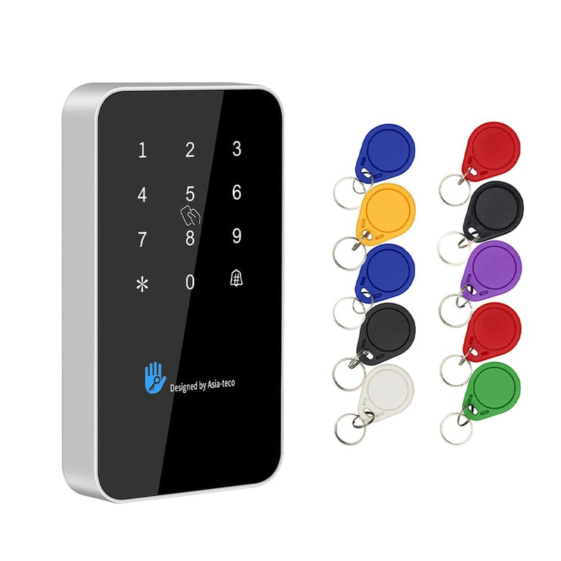 Waterproof Fingerprint Access Control Machine Smart TT-Lock APP Door Access Control Security System NFC Bluetooth Digital Keypad RFID Card Reader+10 Key (MJ03-TT-LOCK-Silvery（Without Fingerprint）) MJ03-TTLOCK-Silvery（Without Fingerprint）