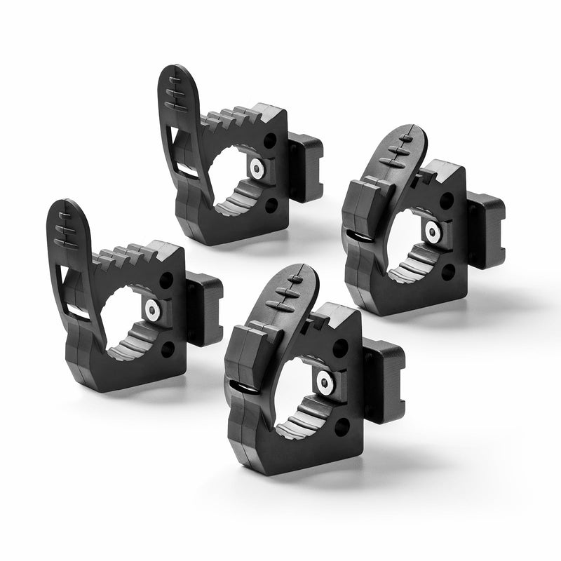 Quick Release Rubber Clamp for MOLLE Panel, MOLLE Adapter Accessories Mount for Shovel, Axe, Tools, 4-Pack