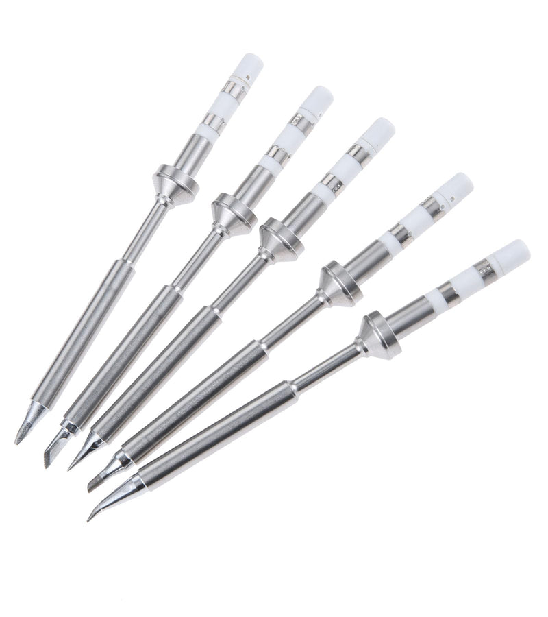 5PCS TS100 Soldering Iron Tips Replacement for Pinecil, TS101, PTS200 - Fast Heating Stainless Steel Micro Soldering Pen Tips for Electronics Repair & DIY Projects(I, BC2, KU, J02, D24)
