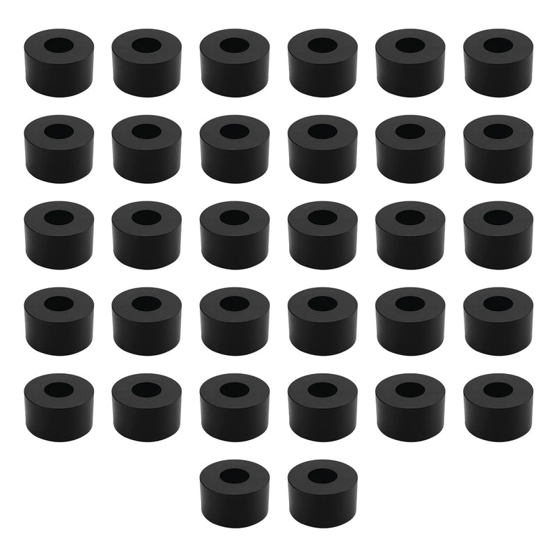 32 PCS Multi Purpose Rubber Spacer, 1-2/5" OD x 3/5" ID x 3/4" Thickness Rubber Washers for Screws, Anti Vibration Pads for Bolts, Car, Boat, Home (35 * 15 * 20mm) 32