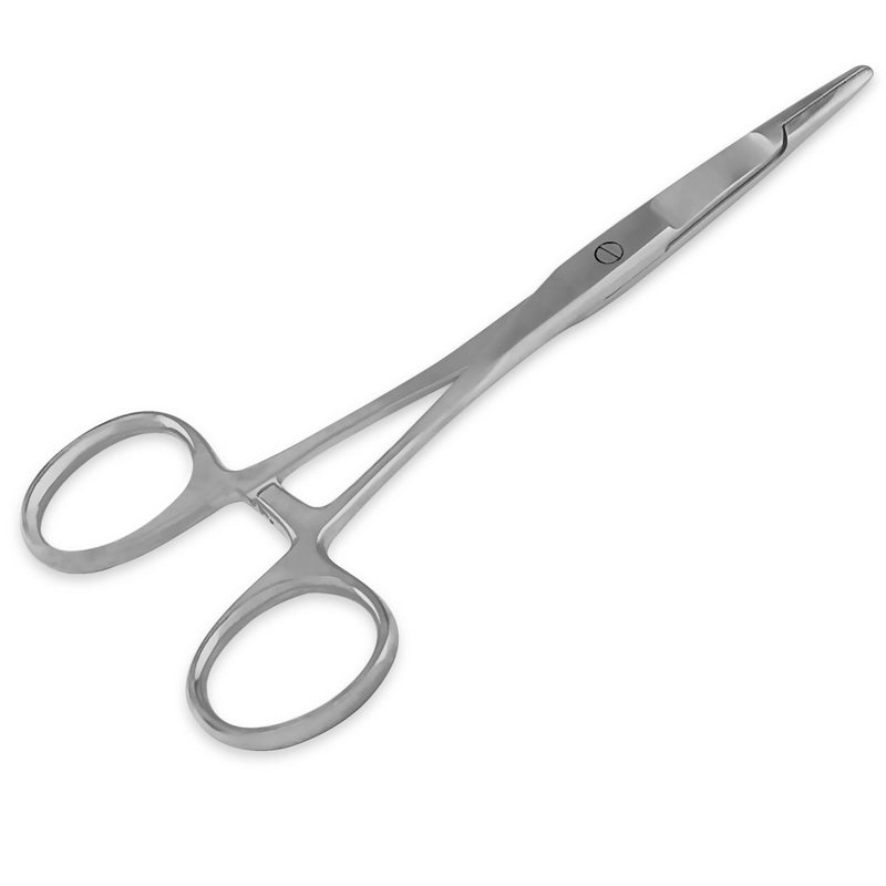 Olsen Hegar Needle Holder – Premium Quality Needle Driver with Scissors Cutting Edges - Multifunction Hemostat with Scissors and Locking Mechanism (Silver, 5.5 Inch) Silver