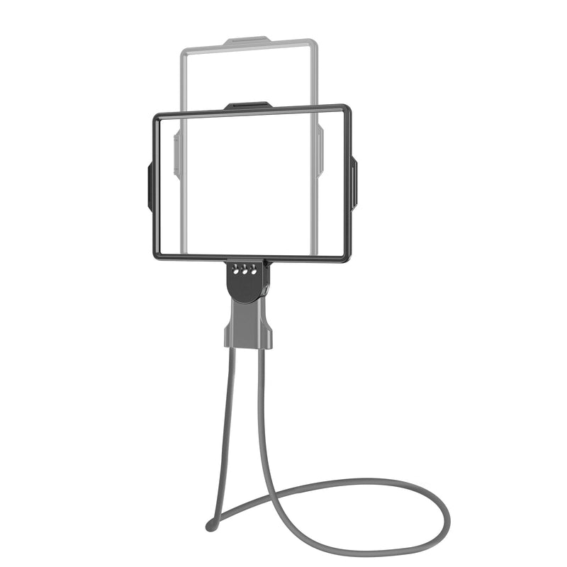 Large 5X Rechargeable Magnifying Glass with Lights, Hands Free Neck Wear Magnifier for Reading, Full Page Book Magnifier for Seniors Low Vision Elderly (Grey) Gray