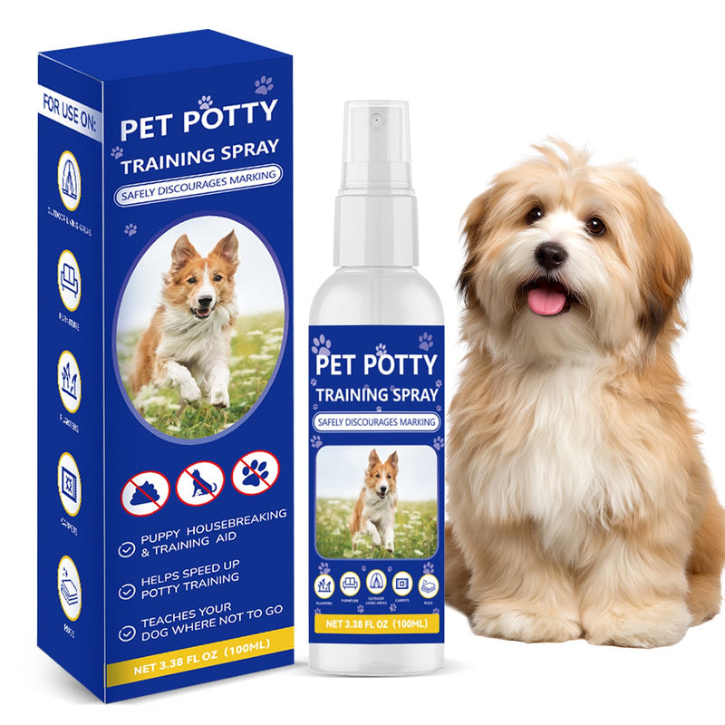 QHZ Potty Training Spray for Dogs – Indoor & Outdoor Use Puppy Toilet Training Aid to Encourage Proper Bathroom Behavior, Helps Stop Accidents & Build Good Habits, 100ML