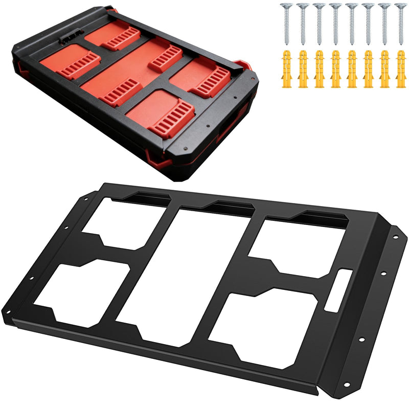 Packout Mounting Plate Compatible with Milwaukee Packout Toolbox, Aluminum Packout Mounting Plate Accessory Storage Toolbox on Wall or Truck Bed Floor(Half Plate)