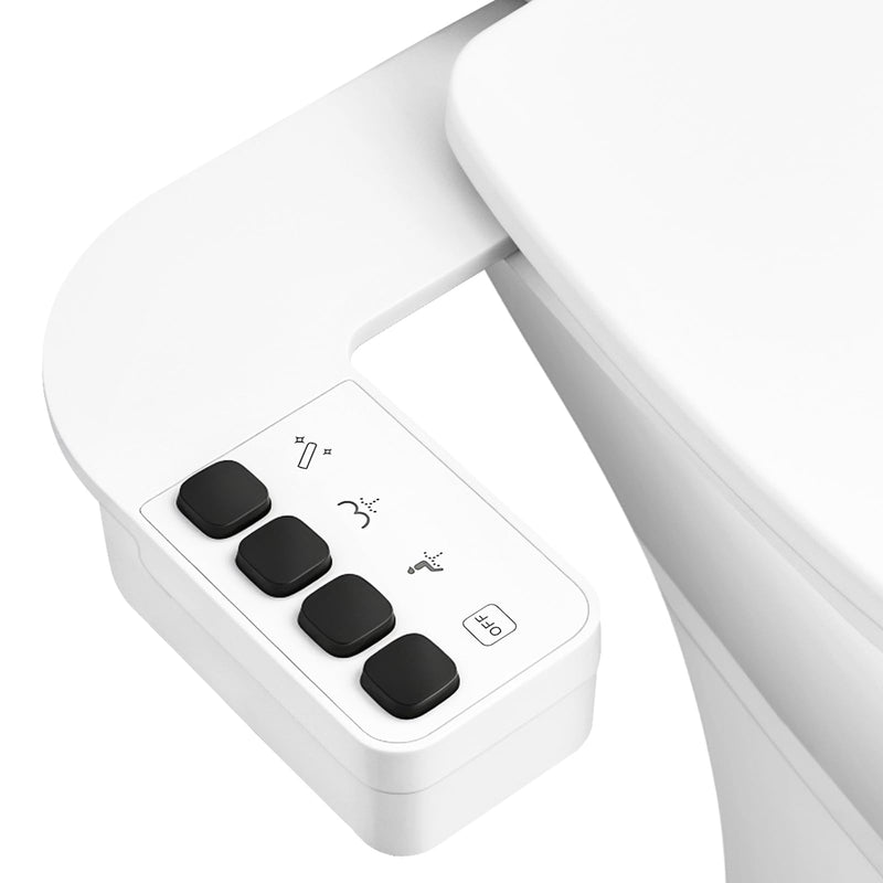 Bidet Attachment for Toilet,0.23 Inch Ultra-Thin Non-Electric Bidet,Knob Control for Water Flow On/Off, Adjustable Water Pressure,Foldable Dual Self-Cleaning Nozzles (Only Cold Water) Square-2