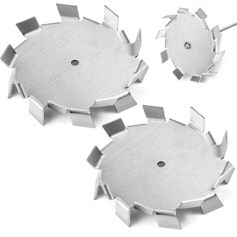 Silkfly 2 Pcs 304 Stainless Steel Dispersing Disc, Dia 150mm/5.9" with 8mm Shaft Hole, Dispersion Impeller High Speed Dispersing Machine Blade Paddle Impeller for Mixing, Emulsifying & Coating 150mm/5.9inch
