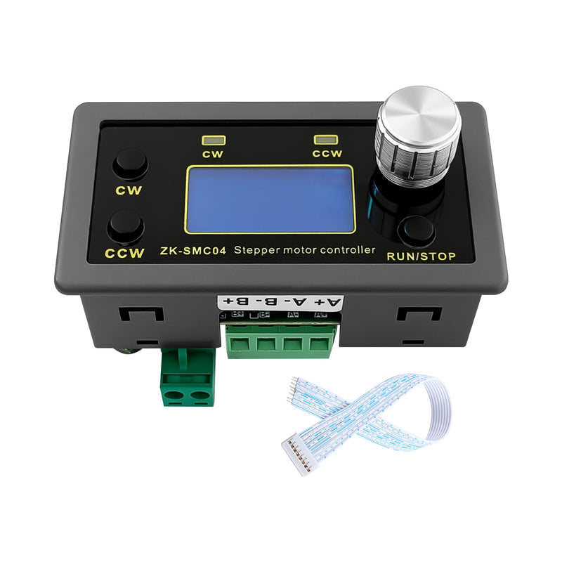 SMC04 Stepper Motor Driver Controller, 6.6A Forward/Reverse Speed Control, DC 10-30V for Nema 17/23/34 (42/57/86 Motors) 200KHZ Pulse, 8-64 Micro-Step, TTL Serial Communication