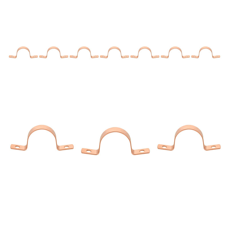 30 Pack Niikappu Copper Pipe Strap Clamp Hanger with Two Holes, 1" LF U Bracket Copper Pipe Straps for Residential,Commercial 30 1"