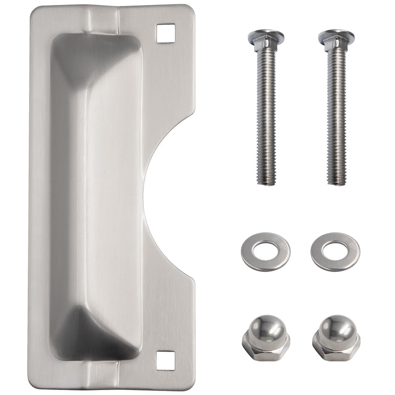 U9496 Latch Guard Plate 3" x 7" Stainless Steel for Out-Swing Doors | Helps reinforce door latch areas to resist prying, tampering and forced entry while maintaining a clean finished appearance.