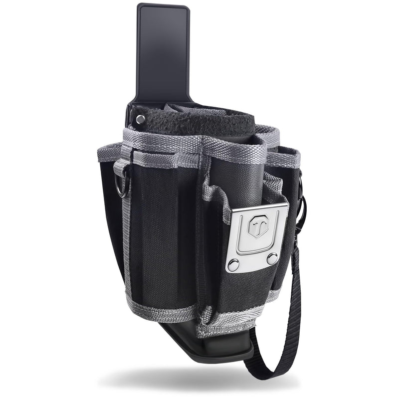 Compact Tool Pouch with Belt Clip Replacement for MP2X, Leather Backed Medium Sized Tool Pouch, 11-Pocket Tool Organizer