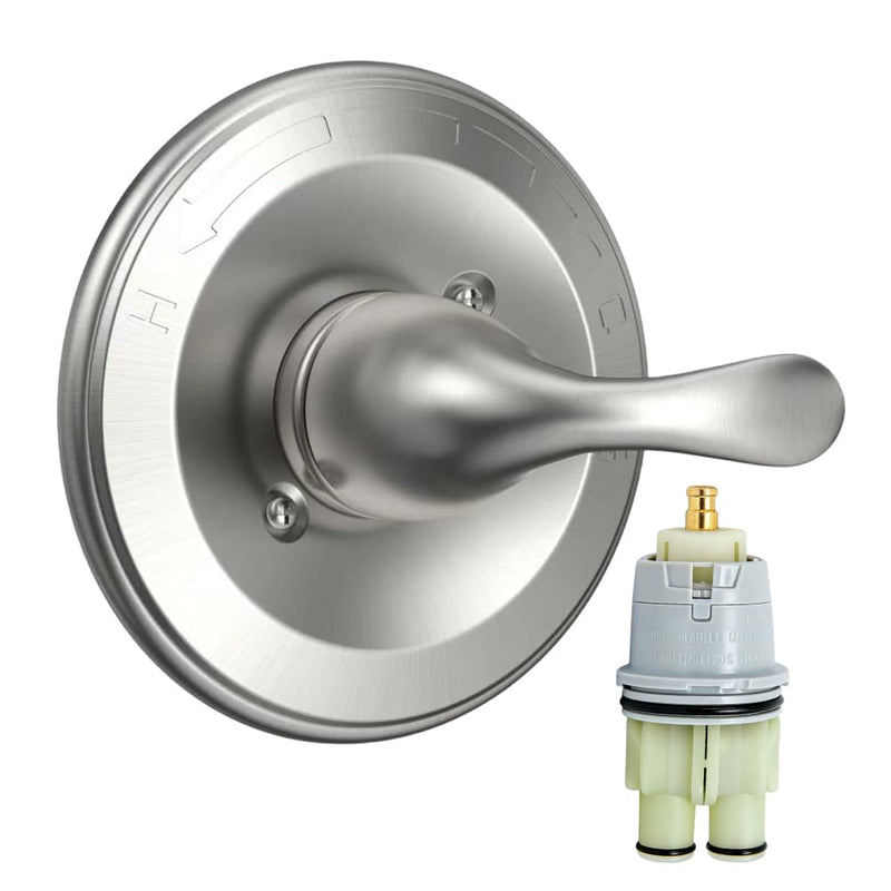 T13020-SS Brushed Nickel Shower Handle Replacement for Delta Classic 13/14 Series Single-Function Handle Trim Kit, Compatible with Shower Valve R10000 Series (RP46074 Included) C