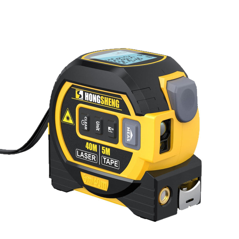 5m/16ft Digital Laser Tape Measure, WTWD 100m/328ft Laser Distance Measure with Cross-Line Laser Level, Area/Volume Calculator, Battery Powered, Voice Output, Backlit LCD, ft/in/m for Construction Voices 3-in-1 100m