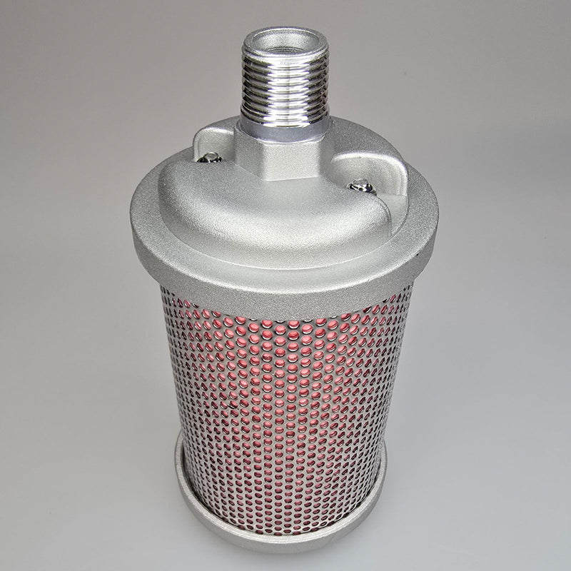 X03 Air Compressor Muffler 3/8" NPT Male,Single Chamber 145 PSI exhaust muffler, used for replacing parts of air compressors, compressor dryers, compressed air equipment, and systems