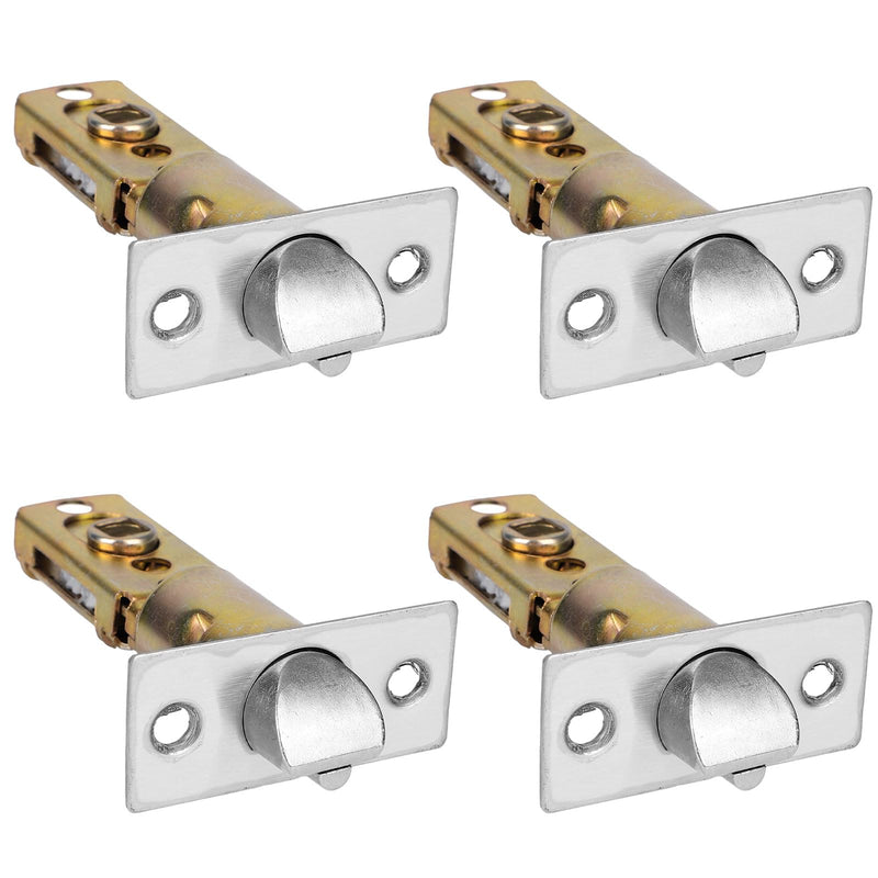 4pcs Adjustable Deadbolt Latch 60/70mm(2-3/8" or 2-3/4"), Zinc Alloy Universal Replacement Interior Door Latches Durable Door Knob Parts for Lever Handles & Knob Tubular Mortice Locks
