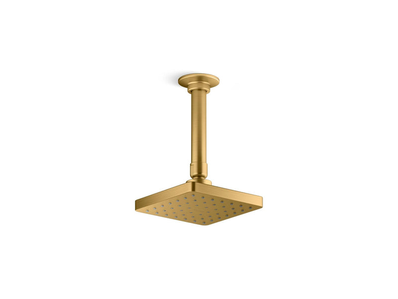 Kohler 24805-JJ-2MB Parallel® Single-function showerhead, 1.25 gpm, Vibrant Brushed Moderne Brass Rectangular