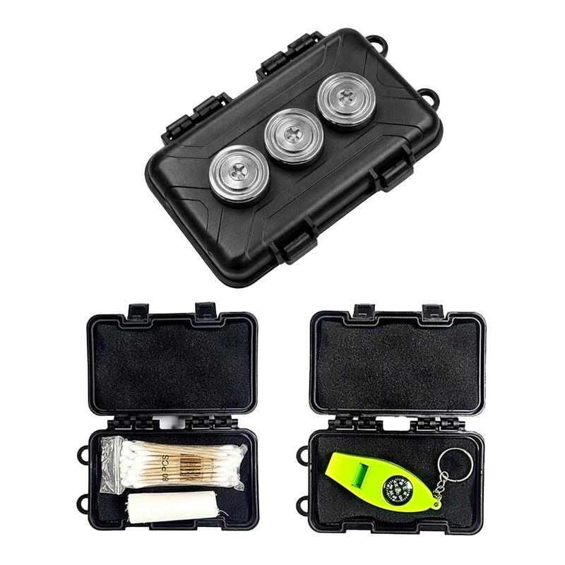 Magnetic Key Lock Box for Under Car, Waterproof Magnetic Vehicle Outdoor Key Holder Cabinet with 3 Strong Magnet, Automotive Hider Accessories for Outside Travel, Fits Most Vehicles