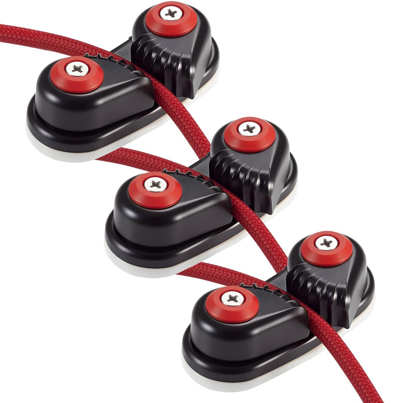 Kayak Cam Cleats Rope Cam Rope Cleat Lock Aluminum Cams Cleats Fast Entry Boat Dock Cleat for Line Sizes Upto 5/8-inch for Sailing Sailboat Kayak Boat Canoe Dinghy 3