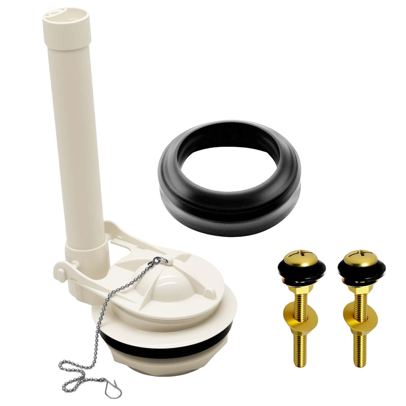 Toilet Flush Valve Compatible With American Standard Champion 4/Titan/Duravit, Toilet Parts for American Standard 4149a/4215a/4260/4266, Includes Flapper/Gasket/Rust Resistant Metal Bolt