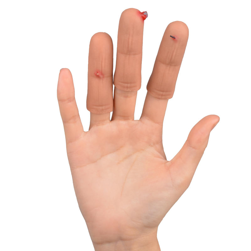 Wearable Finger Wound Care Trainer for Foreign Object Wound Management Training, Puncture Wound Packing Training, First Aid & Safety Education