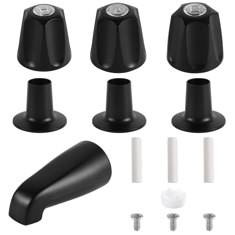 Tub Shower Trim Kit, Shower Knob Handle Replacement and Tub Faucet Spout Kit Compatible with Price Pfister Valve Parts for 1/2'' Pipe MALE Thread Connection & 3/4'' IPS Pipe Inside Thread