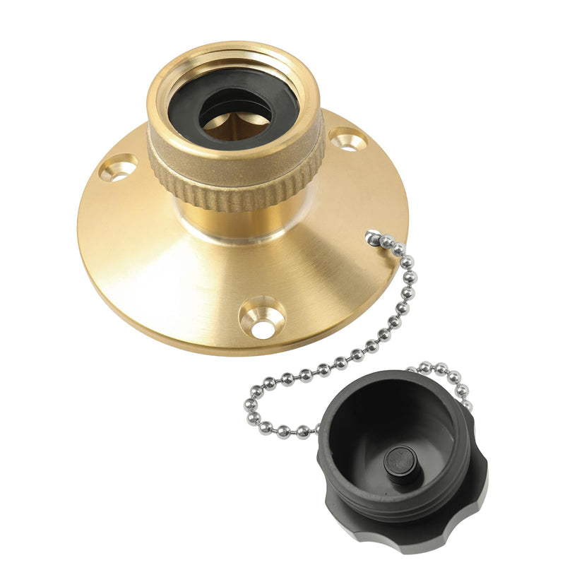 513110-1 Fresh Water Inlet, for Sea Dog 1/2" FIPT x 3/4" FGHT Swivel Hose Adapter for Boat & RV Freshwater System Connection