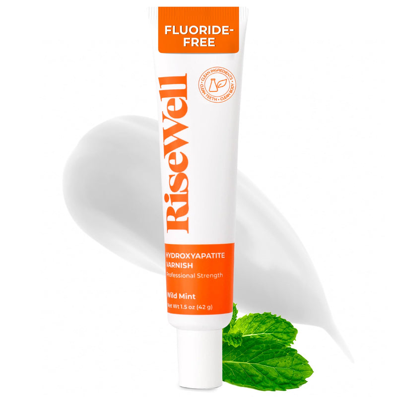 RiseWell Nano Hydroxyapatite Fluoride Free Varnish, Wild Mint, 1.5oz