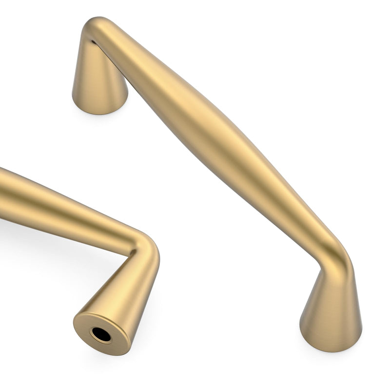 Asidrama 10 Pack 3 Inch(76mm) Champagne Bronze Cabinet pulls Kitchen Heavy-Duty Solid Zinc Alloy Cabinet Handles Champagne Gold Hardware for Cupboard Drawer 2010 3" Hole Center(76mm)