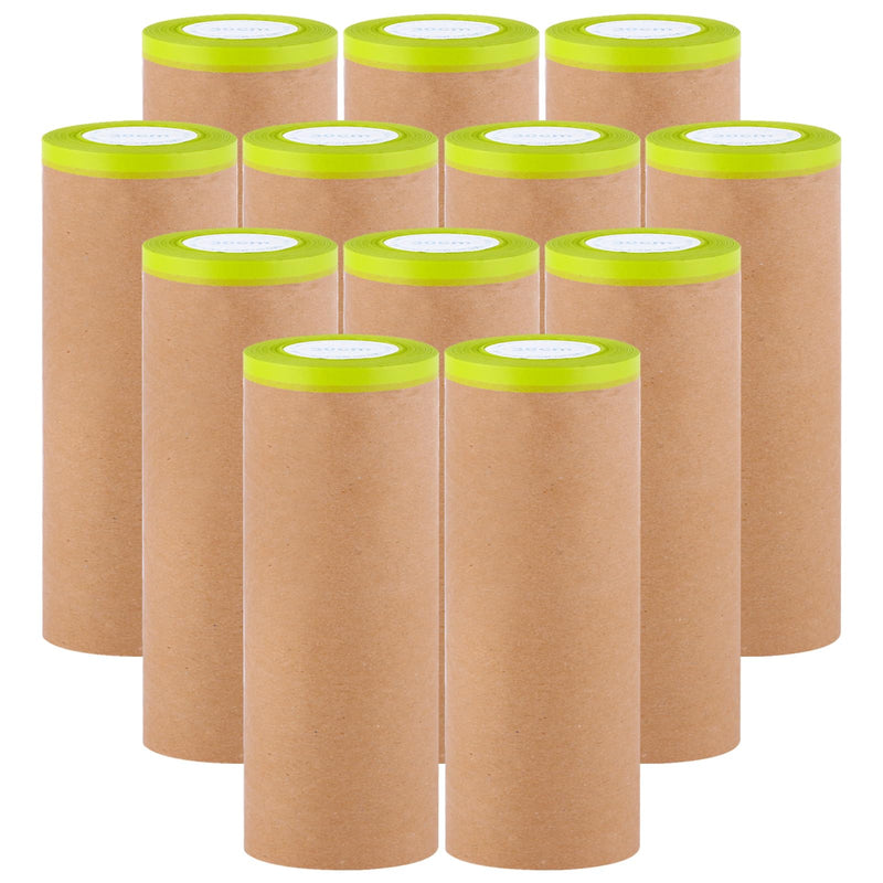 6 Pack Masking Paper for Painting 6 Inch x 50 Feet Painters Paper Tape and Drape Paint Masking Paper Painters Masking Paper Roll for Painting Car, Auto Body, Floor Protection