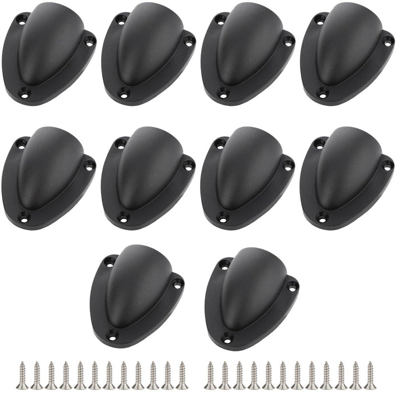 VTurboWay 10 Pcs Nylon 2-1/2" Marine Wire Cable Vent Cover, Clamshell Vent for Boat, Smooth Edge Thickness 1/8", Wire Vent Cover, Clamshell Vent, Free Installation Screws