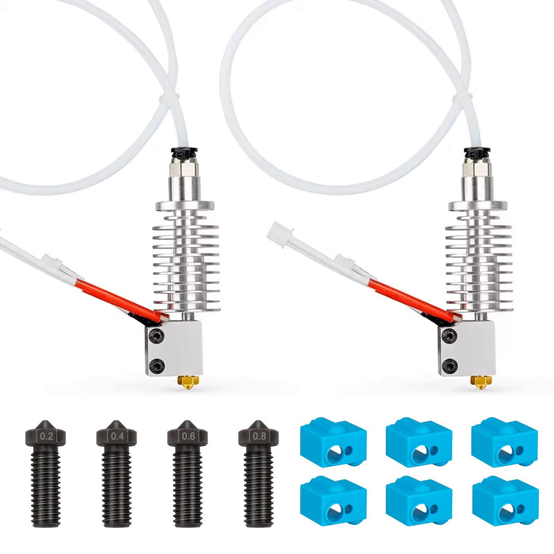2PCS Hotend Kit for Anycubic Kobra Max/Plus/Vyper, 3D Printer Accessories Replacement Print Head Kit with 4PCS Hardened Steel Nozzle and 4PCS Silicone Socks Kobra Max/Plus/Vyper Hotend (2PCS)