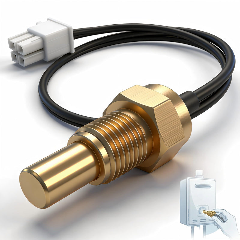 AP19299 Thermistor Chamber Sensor Replacement Compatible with Rheem Ultra Low NOx Tankless Water Heaters and Boilers, High-Precision Temperature Sensor for Professional Repair, 11.8 Inch Wire Length 1 Pack