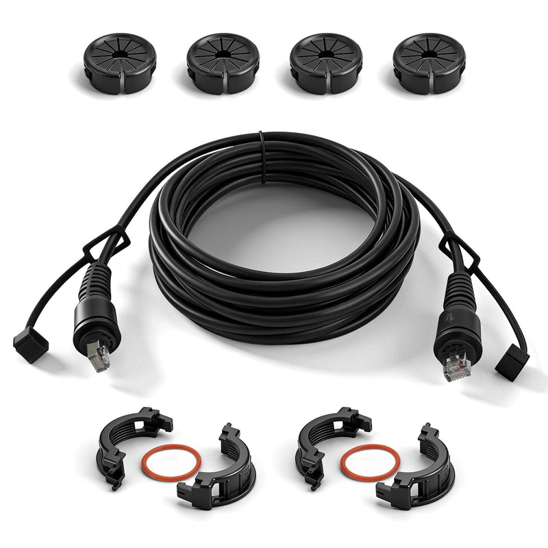 Jerbor 20FT Marine Network Cable Fit for Garmin, RJ45 Male to Male Waterproof Network Cord Fit for GPSMAP ECHOMAP UHD/Ultra, Fish Finder, GMR, GCV 10 Sonar Module, GMS 10, Replaces 010-10550-00
