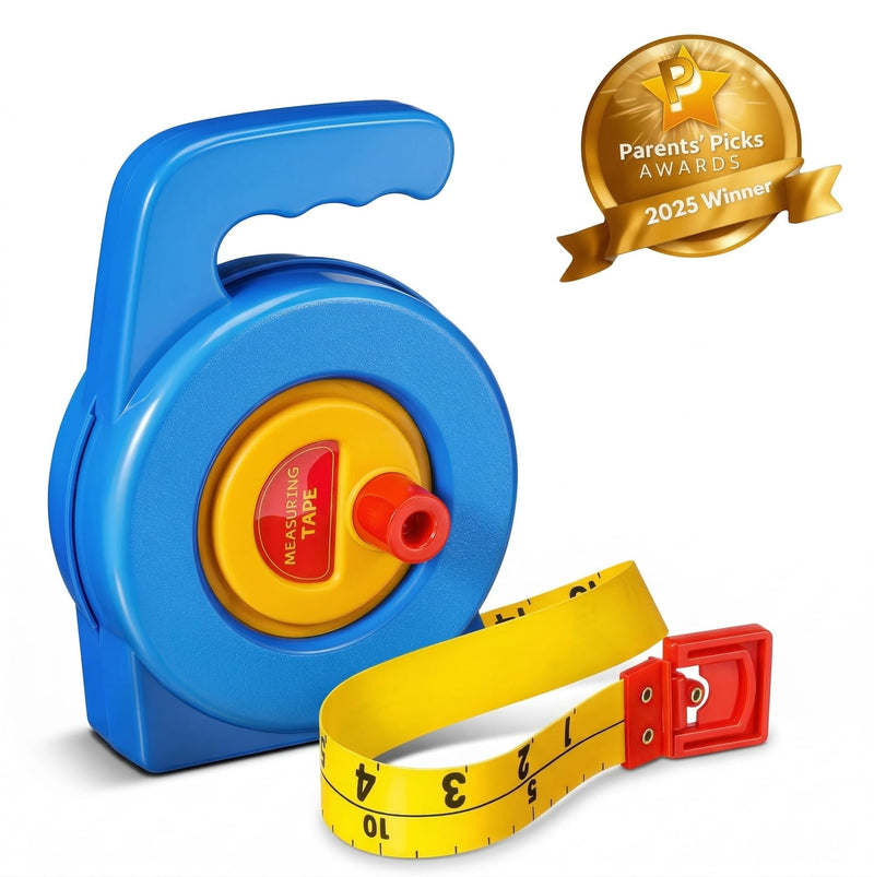 Measuring Tape Retractable Soft Tape Measure 3 Feet./1M Long Dual-Scale for Kids-Retractable Measuring Toy, Early Education Stem，Pretend Play for Toddlers, Height Measurement Counting Tool,Fine Motor