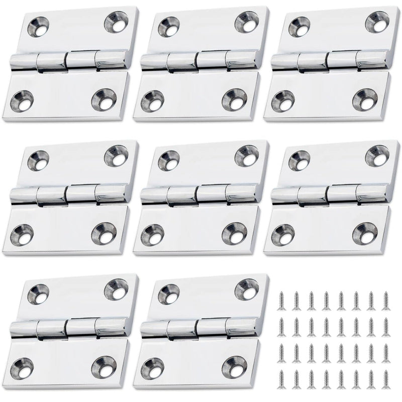ORLANG 316 Stainless Steel Boat Hatch Hinges,2inx 2in/1.5inx 1.5in Polished Marine Hinge,Marine Boat Hatch Heavy Duty Hinges with Screws,for Boats, Yachts, Doors, Deck,Windows, Cabinets(4/8/16 Pack) 1.5inch x 1.5 inch-8Pack