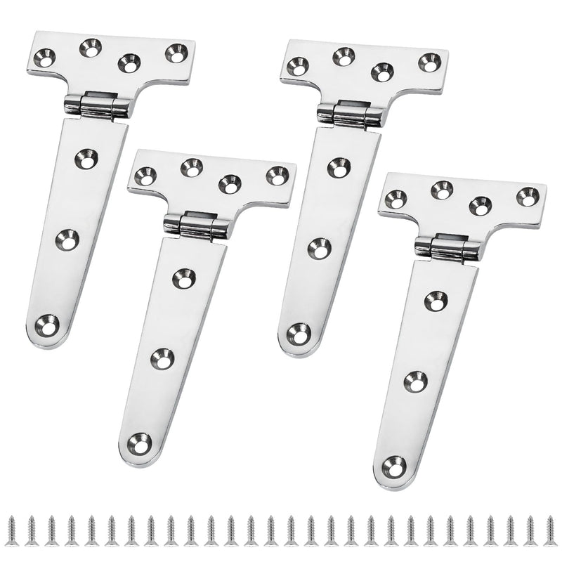 ORLANG 316 Stainless Steel Boat Hatch Hinges, Polished Marine Hinge,Marine Boat Hatch Heavy Duty Hinges with Screws for Boats, Yachts, Doors, Deck,Windows, Cabinets(2/4/8 Pack) 6 x 3 Inch-4Pack