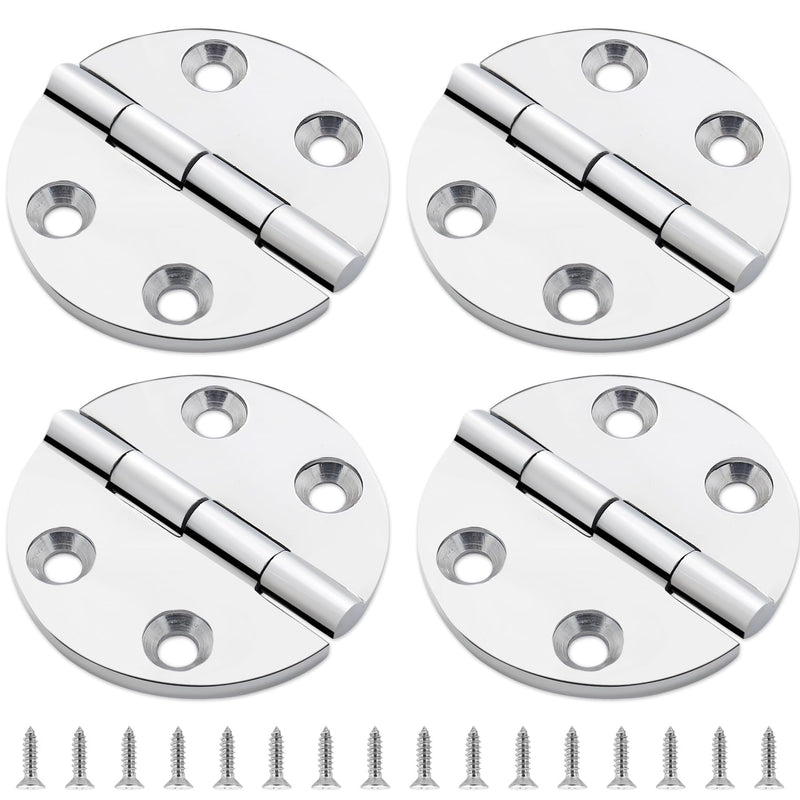 ORLANG 316 Stainless Steel Boat Hatch Hinges,2-1/2 inch (64 mm) Polished Marine Hinge,Marine Boat Hatch Heavy Duty Hinges with Screws,for Boats, Yachts, Doors, Deck,Windows, Cabinets (4 Pack) 4Pack