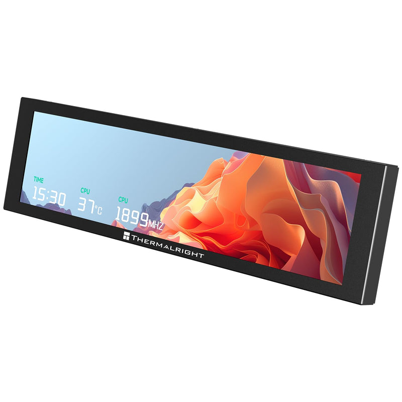 TR Thermalright Trofeo Vision 9.16 LCD Black, 1920x480 Resolution-Support Switching Between Multiple Dynamic Images/Videos,Magnetic Display Screen-9.16in,Customize Display-Image/Video TV 9.16 LCD BLACK