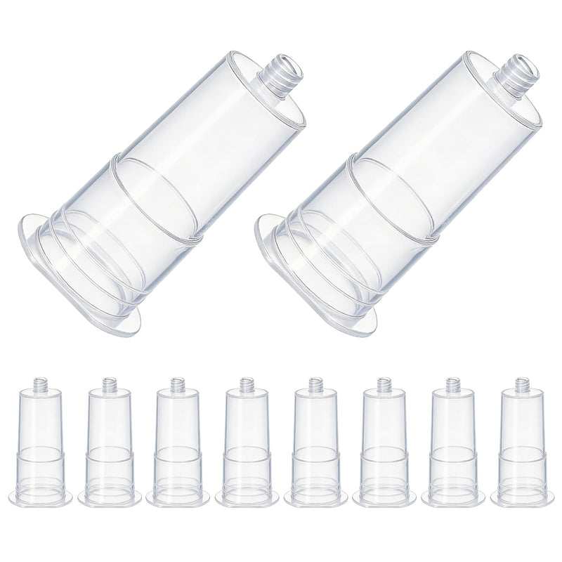 100 Pack Luer Lock Adapters, Transparent Needle Holder Connectors | Luer-compatible transparent connectors designed for laboratory sample handling and industrial workflows.